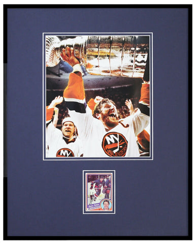 Denis Potvin Signed Framed 16x20 Stanley Cup Photo Display NY Islanders