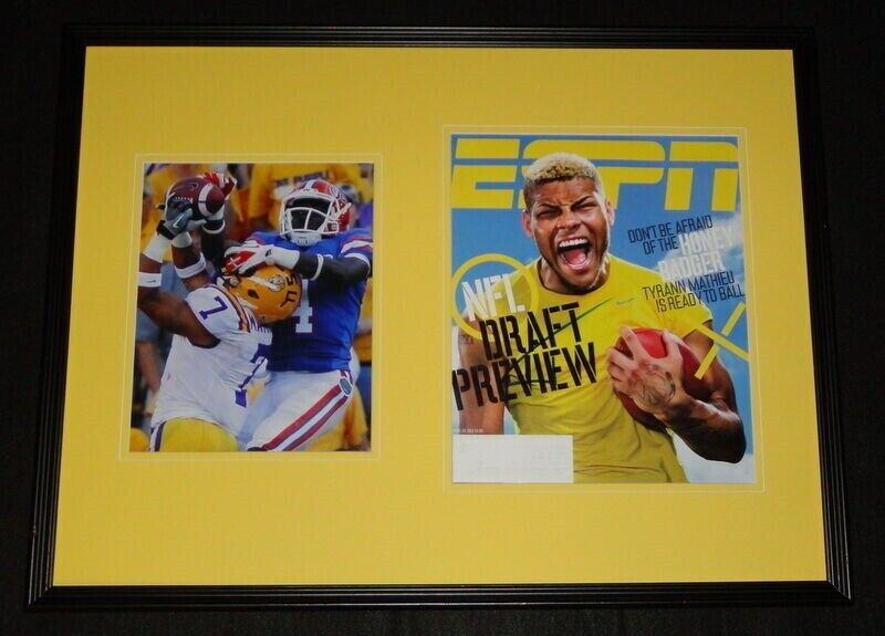 Tyrann Mathieu Signed Framed 2013 ESPN The Magazine Cover & Photo Set LSU