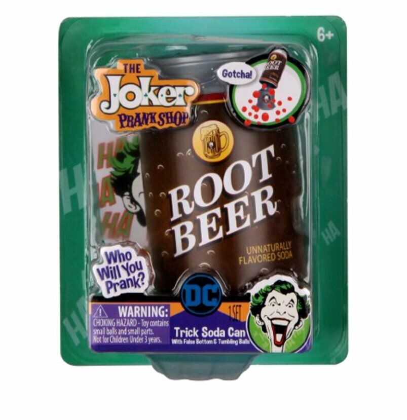 NEW SEALED 2020 Batman Joker Prank Shop Trick Root Beer Soda Can