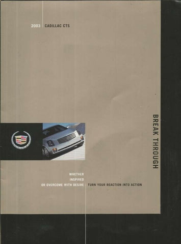 ORIGINAL Vintage 2003 Cadillac CTS Sales Brochure Book