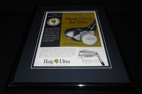 1961 Haig Ultra Golf Clubs 11x14 Framed ORIGINAL Vintage Advertisement 