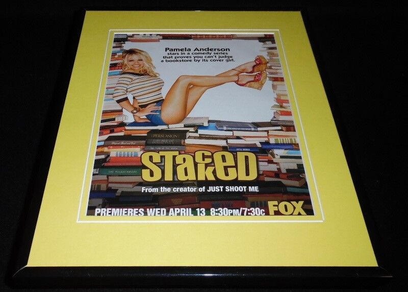 Stacked 2005 Fox Framed 11x14 ORIGINAL Advertisement Pam Anderson