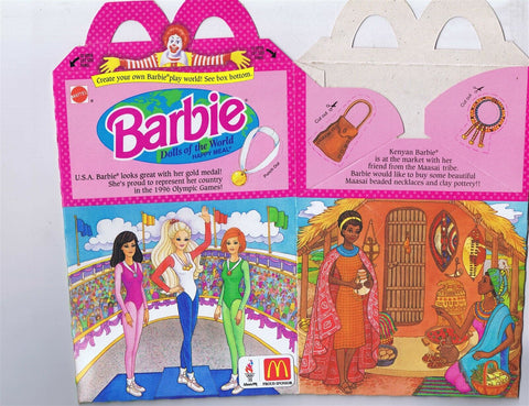 ORIGINAL Vintage 1996 McDonald's Barbie Olympic Happy Meal Box