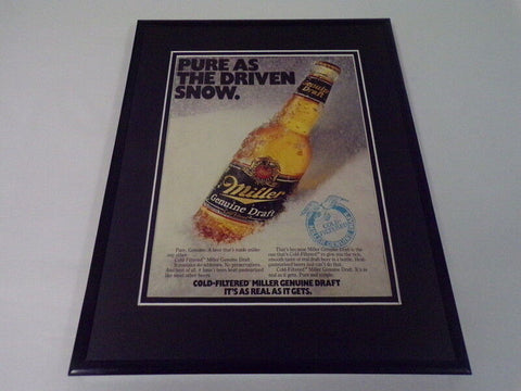 1989 Miller Genuine Draft Beer 11x14 Framed ORIGINAL Advertisement