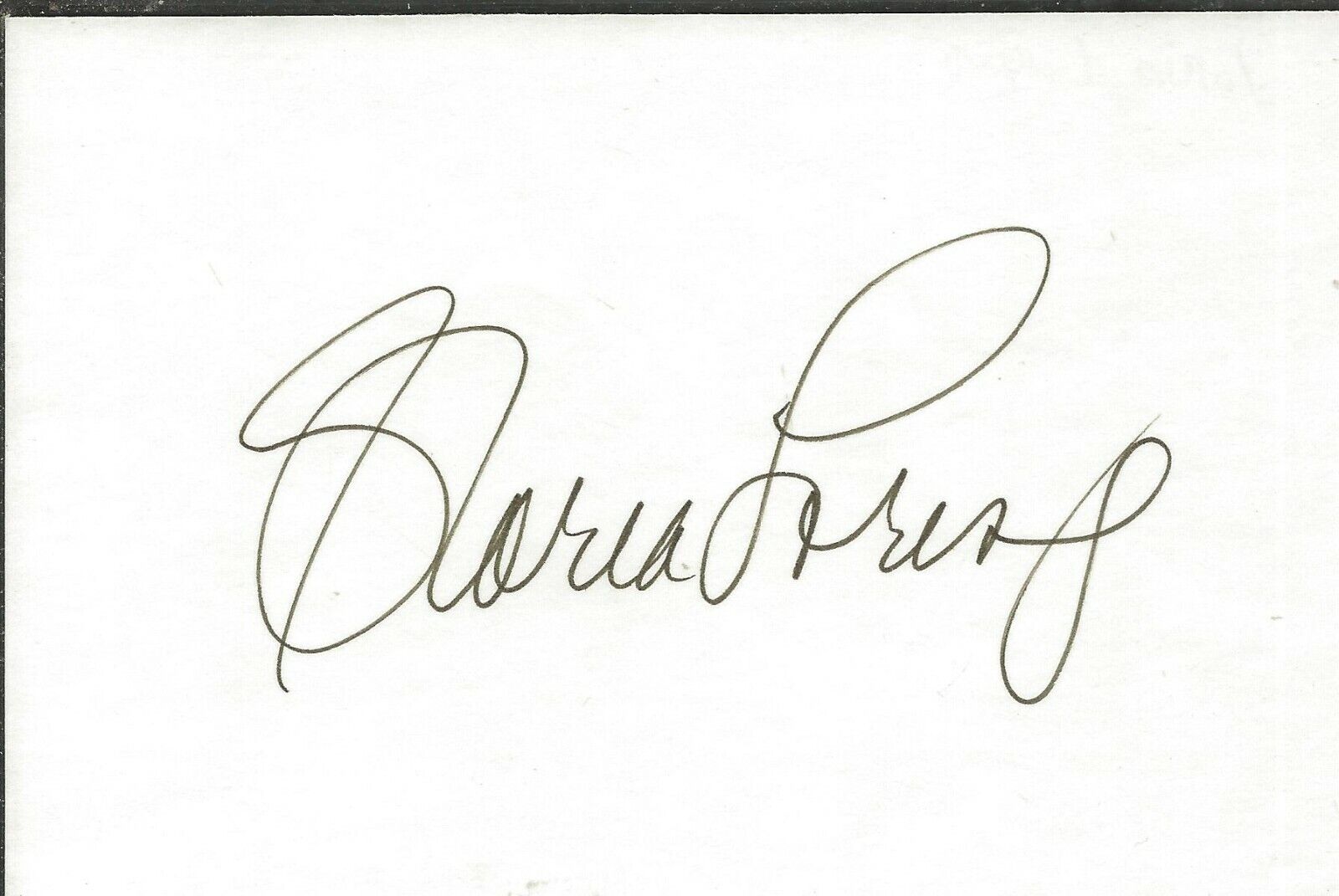 Gloria Loring Signed 3x5 Index Card Days of Our Lives