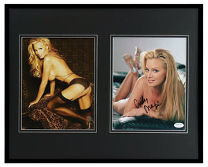 Cindy Margolis Signed Framed 16x20 Lingerie Stockings Photo Set JSA