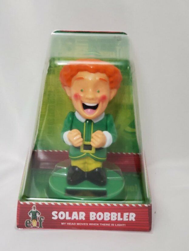 NEW SEALED OFFICIAL Buddy the Elf Solar Bobble Head Figure