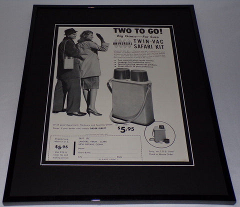 1960 Universal Twin Vac Safari Kit 11x14 Framed ORIGINAL Vintage Advertisement 