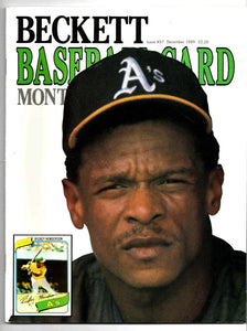 Dec 1989 Beckett Baseball Magazine #57 Rickey Henderson A's