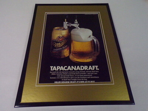 1986 Miller Genuine Draft Beer 11x14 Framed ORIGINAL Advertisement