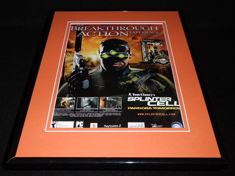 Tom Clancy Splinter Cell Pandora Tomorrow 2004 Framed ORIGINAL Advertisement