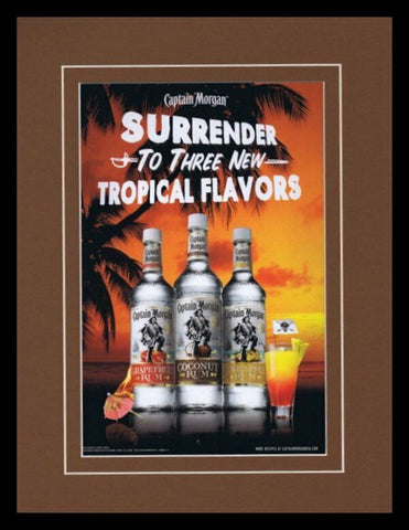 2015 Captain Morgan's Coconut Rum Framed 11x14 ORIGINAL Vintage Advertisement 