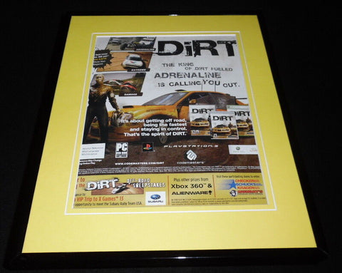 Dirt Off Road 2007 PS3 Framed 11x14 ORIGINAL Advertisement