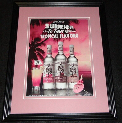 2015 Captain Morgan Pineapple Coconut Rum 11x14 Framed ORIGINAL Advertisement