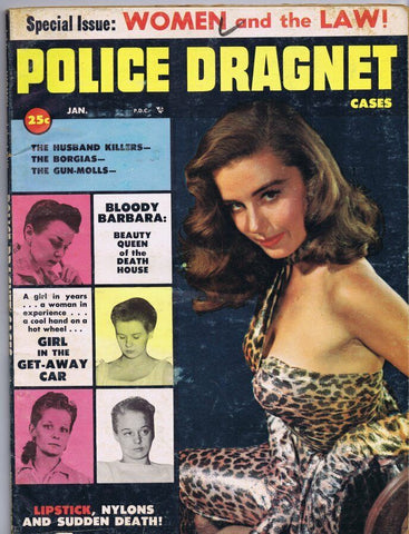 ORIGINAL Vintage Police Dragnet Cases Magazine Vol 2 #1 January 1956 GGA