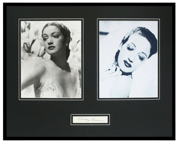 Dorothy Lamour Signed Framed 16x20 Photo Set JSA