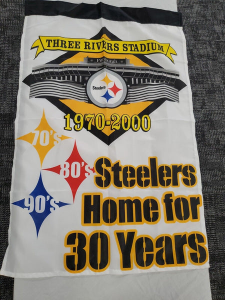 2000 Pittsburgh Steelers HUGE 27x40 Three Rivers Stadium Banner Flag Wincraft