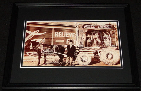 Vintage Coca Cola Horse & Buggy Framed 11x14 Poster Display Official Repro