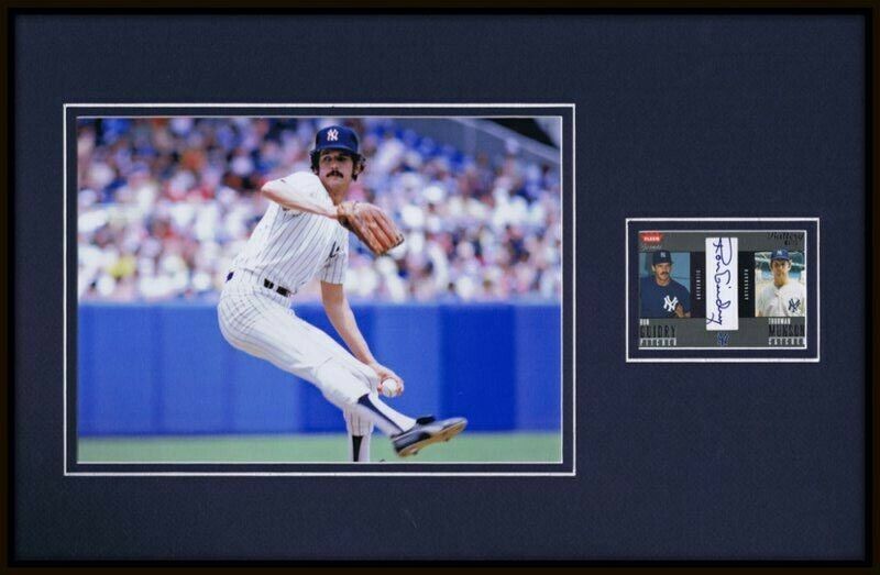 Ron Guidry Signed Framed 11x17 Photo Display FLEER Yankees