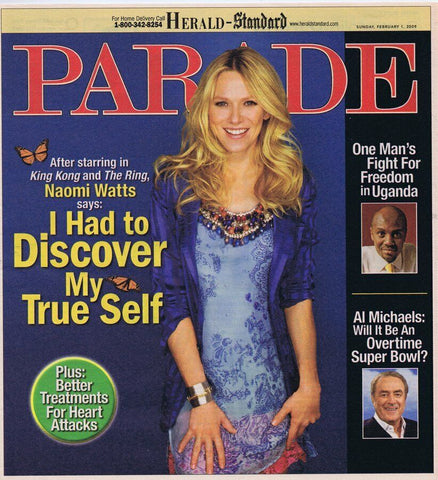 ORIGINAL Vintage Parade Magazine February 1 2009 Naomi Watts