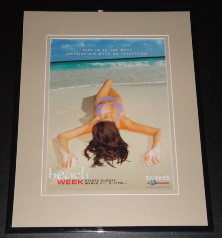 2001 Travel Channel Beach Week 11x14 Framed ORIGINAL Vintage Advertisement