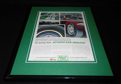 1966 Kelly Tires Sunoco Lion 11x14 Framed ORIGINAL Vintage Advertisement