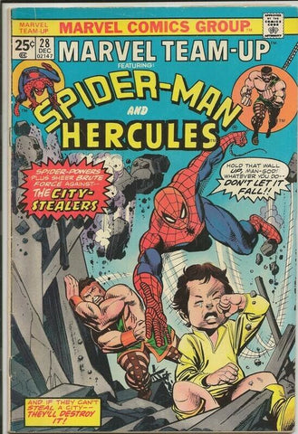 Marvel Team Up #28 ORIGINAL Vintage 1974 Spiderman Hercules