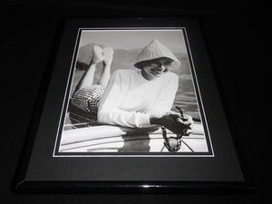 Audrey Hepburn wearing sun hat Framed 11x14 Photo Display 