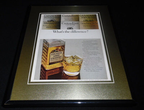 1970 Canadian Lord Calvert Whiskey 11x14 Framed ORIGINAL Vintage Advertisement 