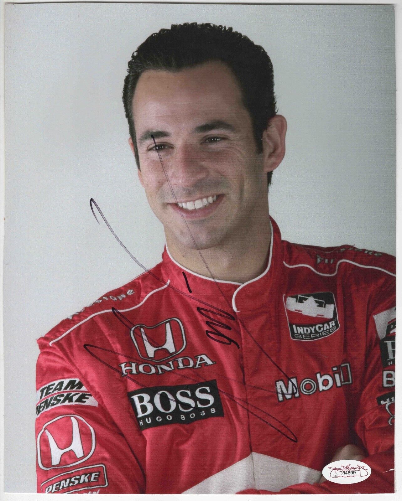 Helio Castroneves Signed 8x10 Photo JSA