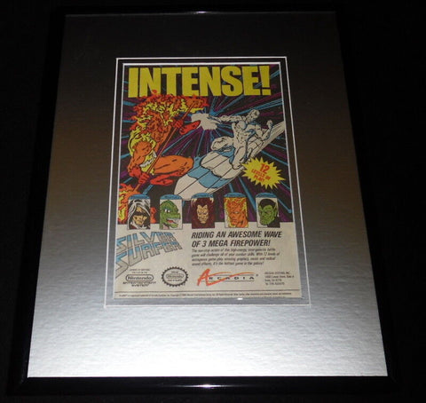 Silver Surfer 1990 NES Nintendo 11x14 Framed ORIGINAL Advertisement 