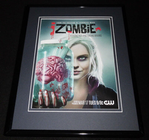 iZombie 2015 CW 11x14 Framed ORIGINAL Advertisement Rose McIver