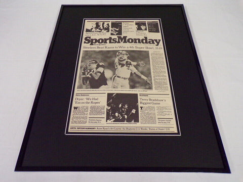 New York Times Jan 21 1980 Framed 16x20 Sports Page Poster Steelers Super Bowl