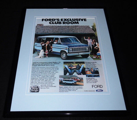 1979 Ford Captain's Club Wagon Framed 11x14 ORIGINAL Vintage Advertisement