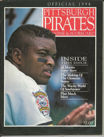 ORIGINAL Vintage 1994 Pirates vs Mets Program (Scored) Al Martin