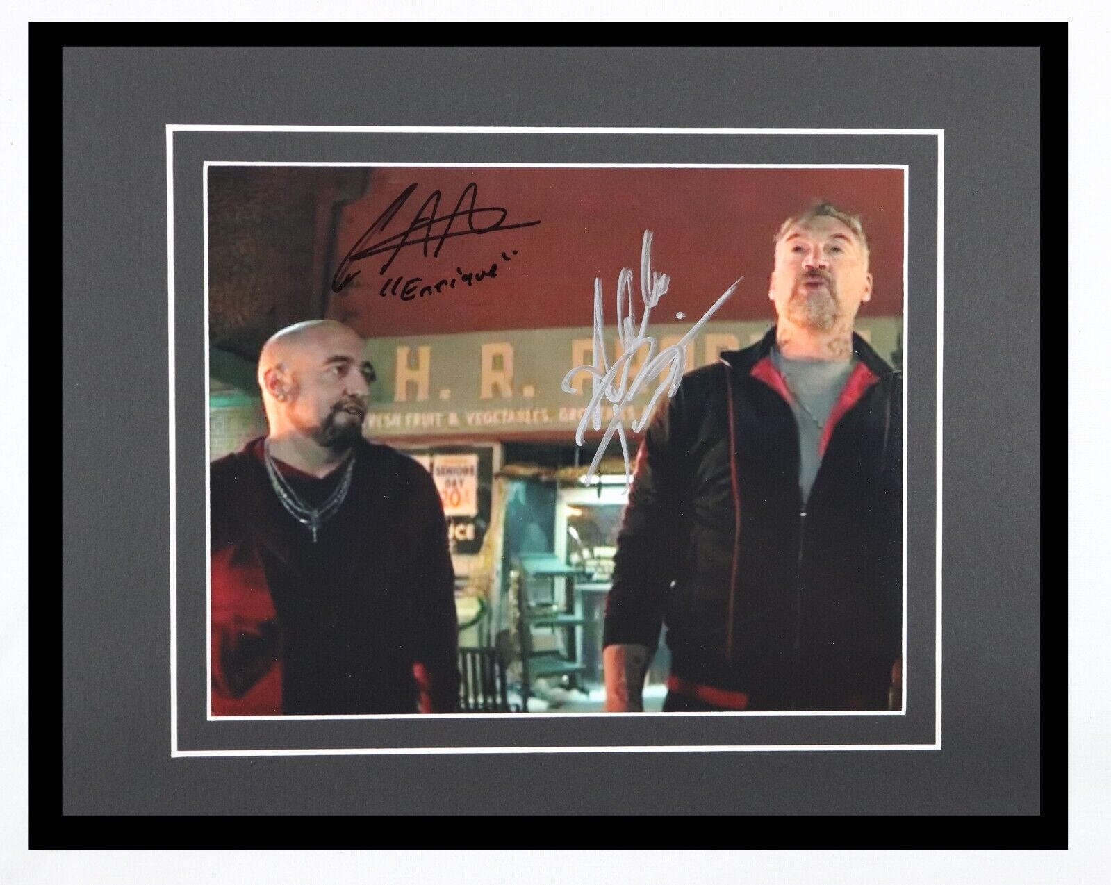 Hawkeye Aleks Paunovic and Carlos Navarro Signed Framed 11x14 Photo Display AW