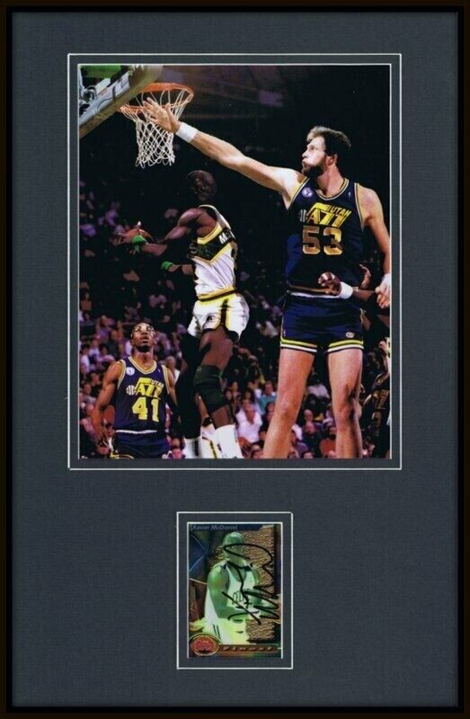 Xavier McDaniel Signed Framed 11x17 Photo Display Sonics