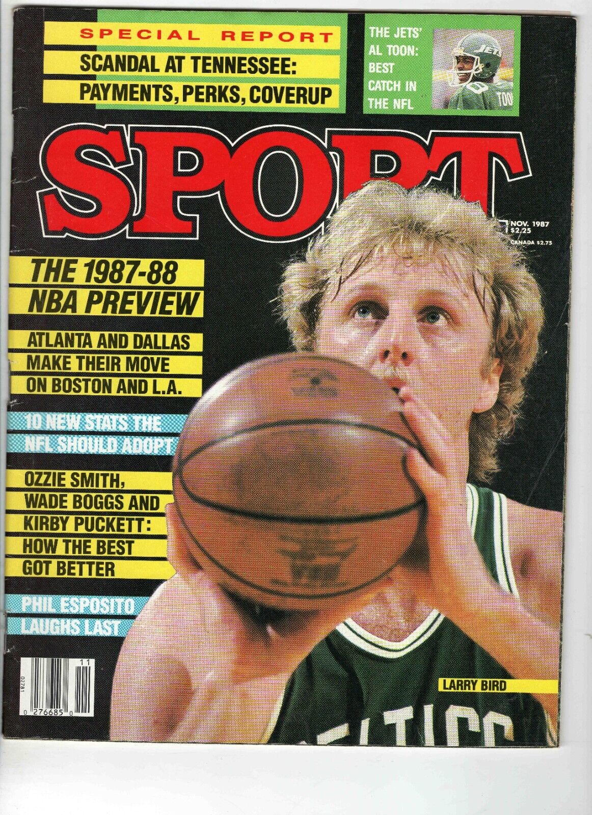 Nov 1987 Sport Magazine Larry Bird Celtics