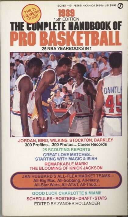 1989 NBA Pro Basketball Handbook Magic Johnson Kissing Isiah Thomas Cover