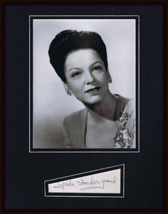 Gale Sondergaard Signed Framed 11x14 Photo Poster Display 