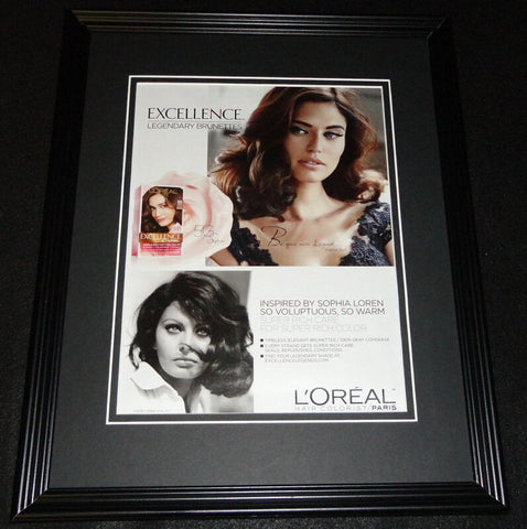 Sophia Loren Bianca Balti 2015 L'Oreal Framed 11x14 ORIGINAL Advertisement