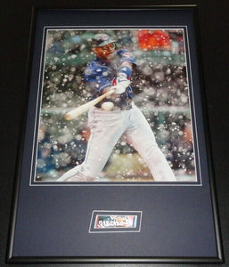 Ellis Burks Signed Framed 12x18 Photo Display Cleveland Indians SNOW