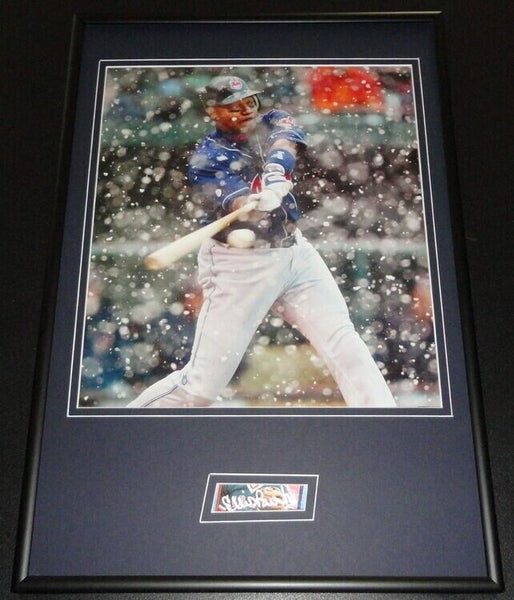 Ellis Burks Signed Framed 12x18 Photo Display Cleveland Indians SNOW