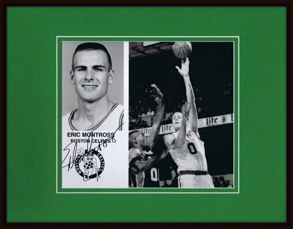 Eric Montross Signed Framed 11x14 Photo Display JSA Celtics North Carolina