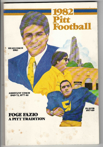 VINTAGE 1982 Pitt Football Media Guide Foge Fazio Dan Marino Bill Fralic