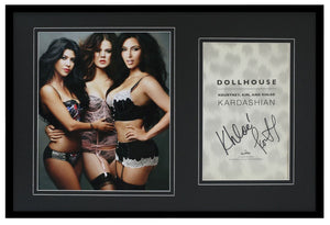 Kourtney & Khloe Kardashian Dual Signed Framed 12x18 Photo Display 