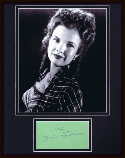 Gale Storm Signed Framed 11x14 Photo Display 