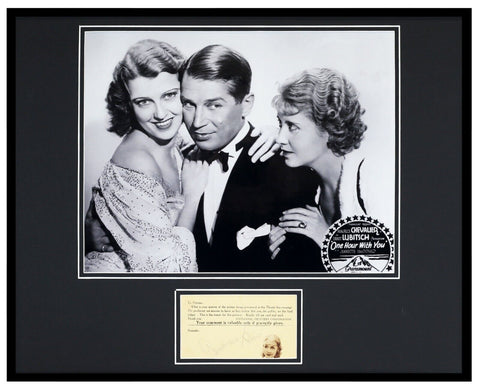 Genevieve Tobin Signed Framed 16x20 Photo Display JSA One Hour With You