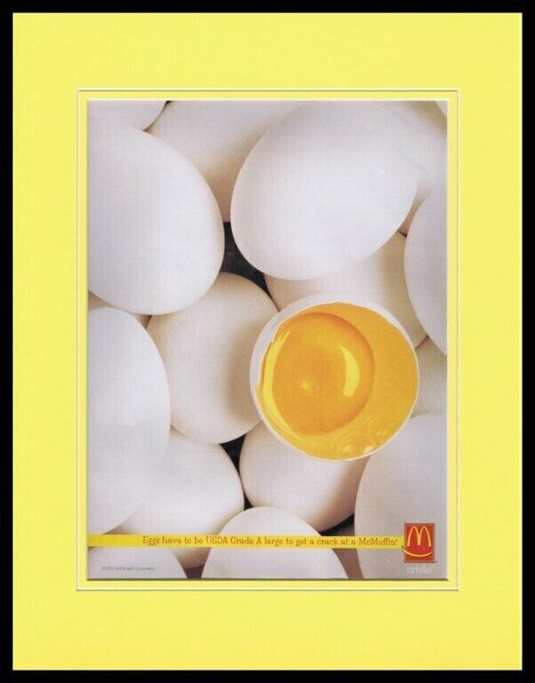 2003 McDonald's Egg McMuffin Framed 11x14 ORIGINAL Advertisement 