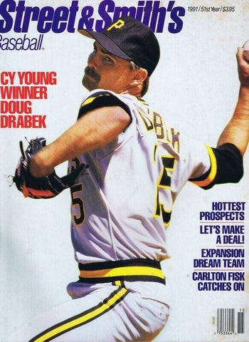 ORIGINAL Vintage 1991 Street + Smith Baseball Magazine Doug Drabek Pirates